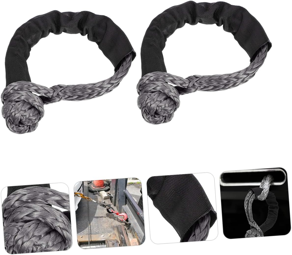 2pcs Sturdy Nylon Shackles Wear-Resistant Multi-Purpose Rope Shackles for Car Repair Towing and Outdoor Activities Easy to Use and Carry for Vehicle