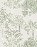 Dimoon 393'x15.5' Forest Contact Paper Tree Peel and Stick Wallpaper Taupe Beige Modern Jungle Thicken Waterproof Leaf Forest Trees Self Adhesive Wallpaper Removable Shelf Liner Decal Vinyl Roll