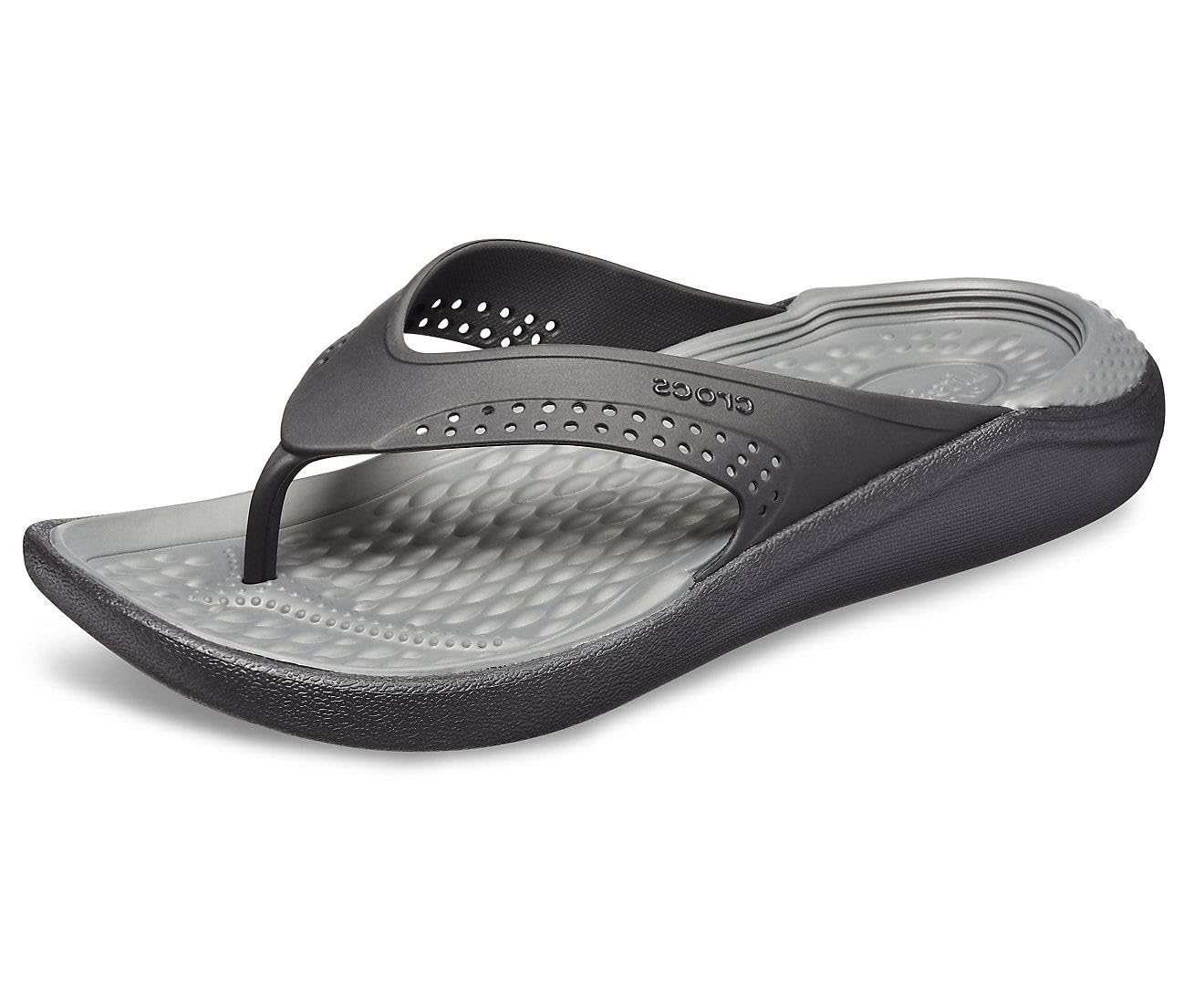 Crocs Unisex Adult Literide Flip 205182-0DD Black/Slate Grey M5W7