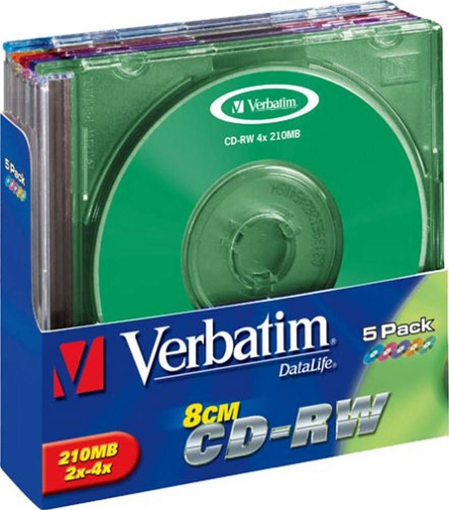 Verbatim Colours CD-RW (8cm) x 5 210 Mo