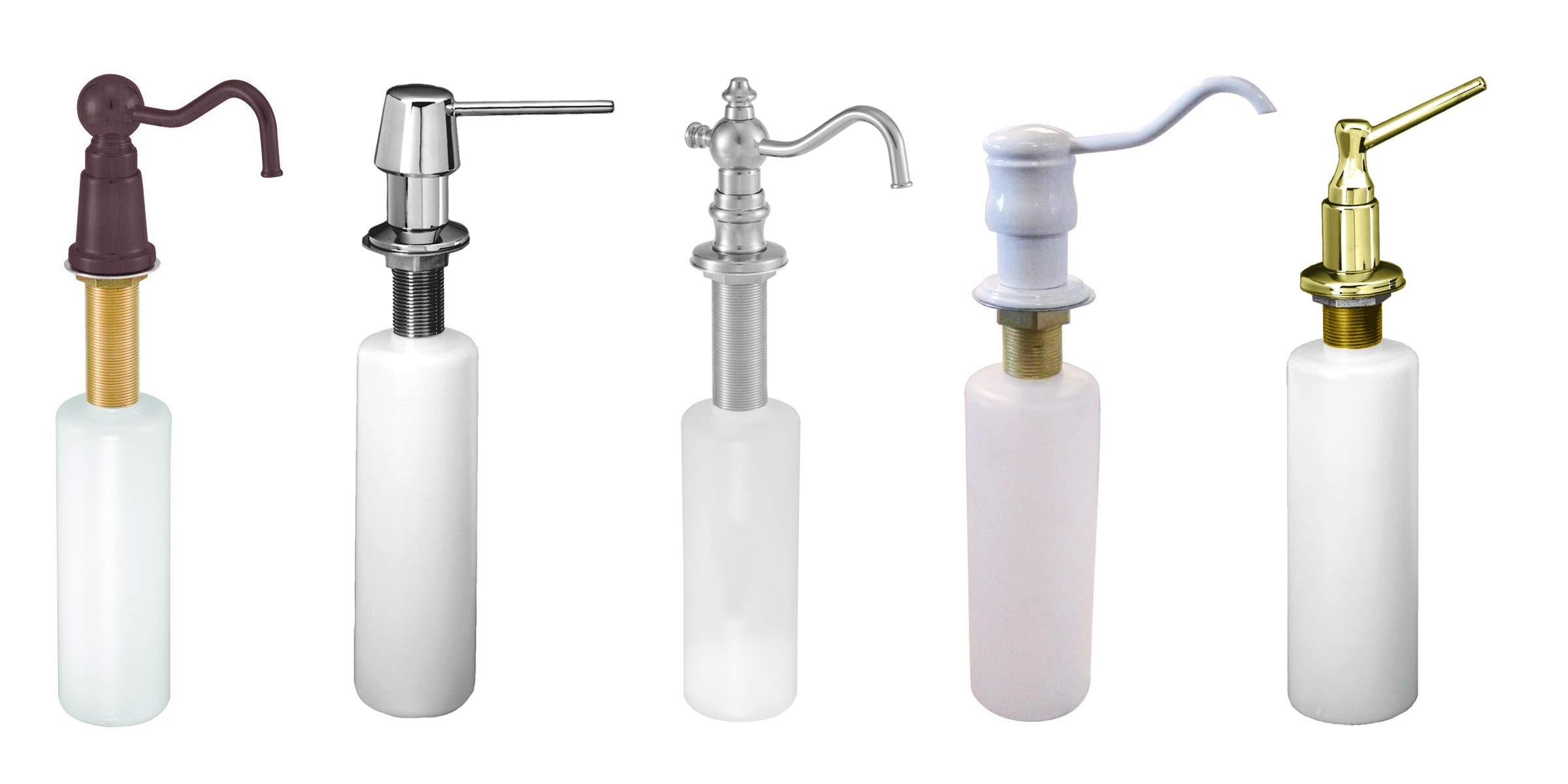 Westbrass Dispensador estándar de jabón/loción para fregadero de cocina, cromo pulido, D217-26