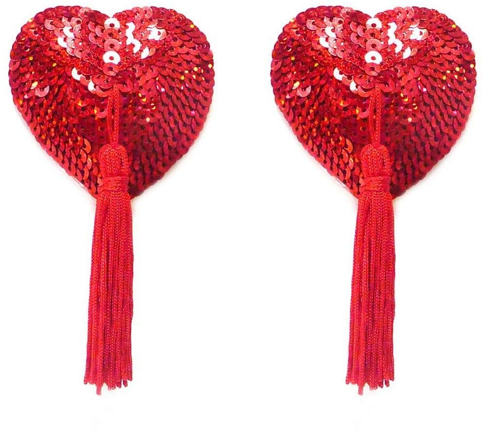 OtherPair Reusable Nipple Cover Lingerie Self Adhesive Bras Red