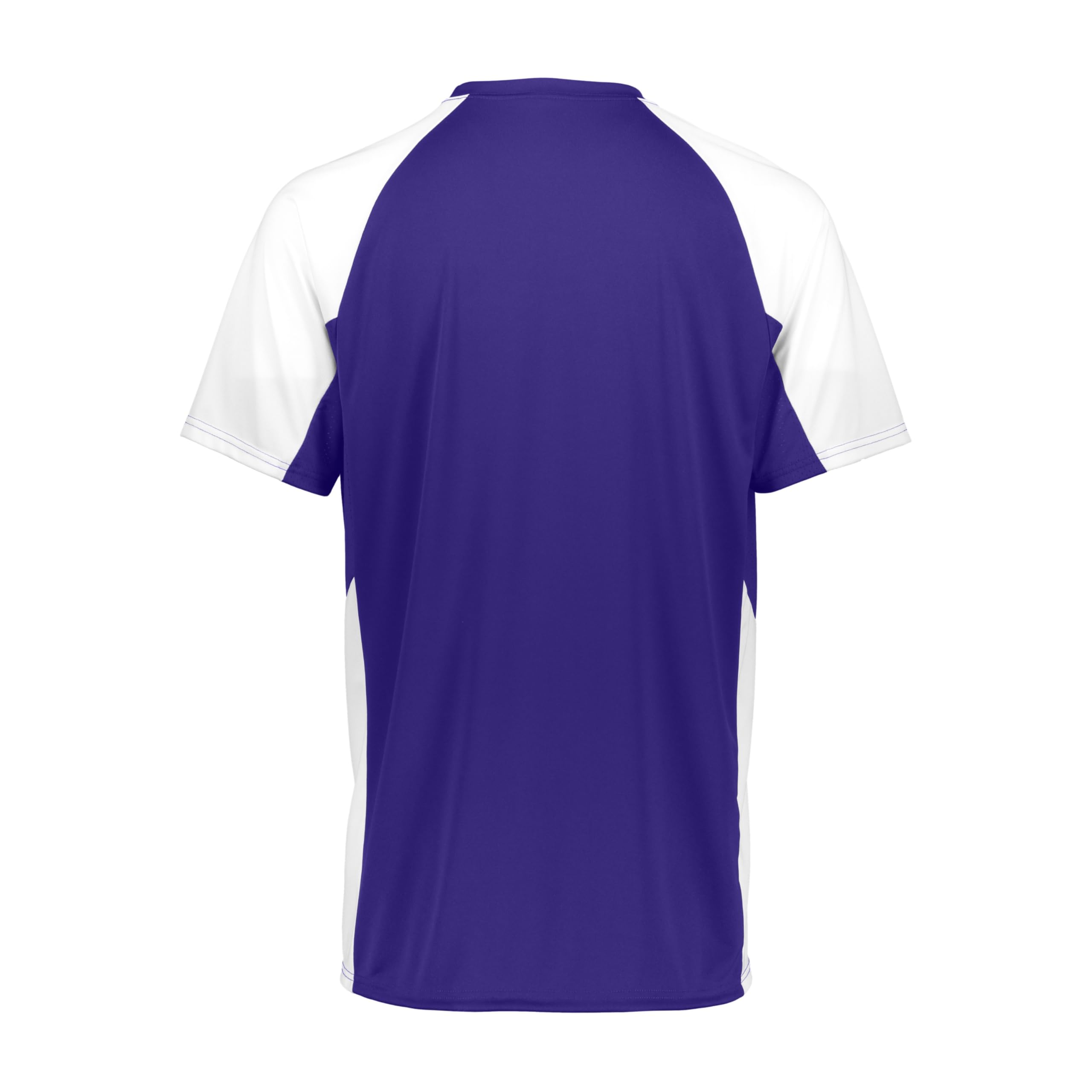 Augusta Sportswear Small Youth Cutter Jersey: Moisture-Wicking Baseball & Softball Top, Short Sleeve Athletic Apparel for Boys, Purple/White