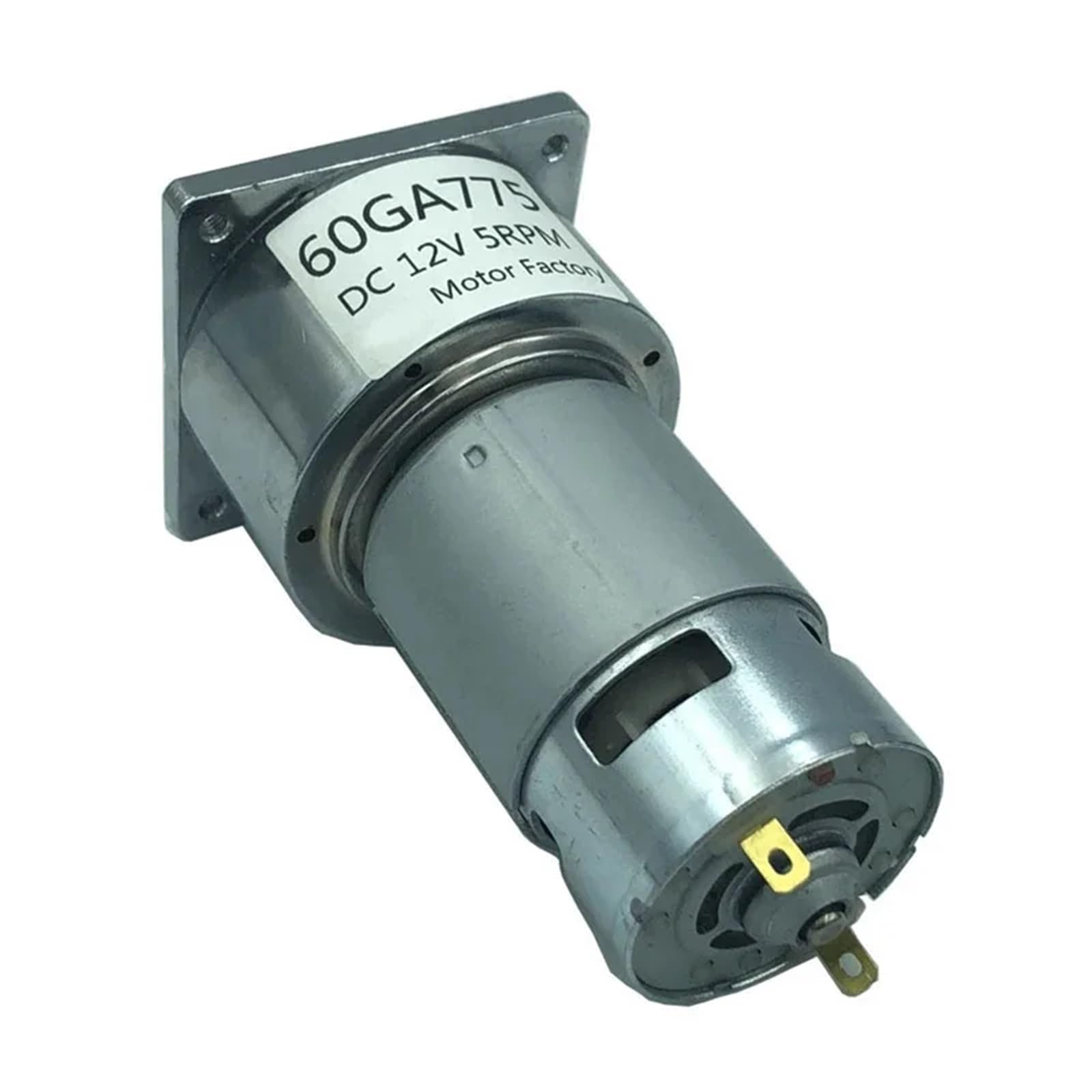 60GA775 12V 24V Motor reductor de engranajes CC de alto par 1 Uds(Motor with bracket,20rpm,24V)