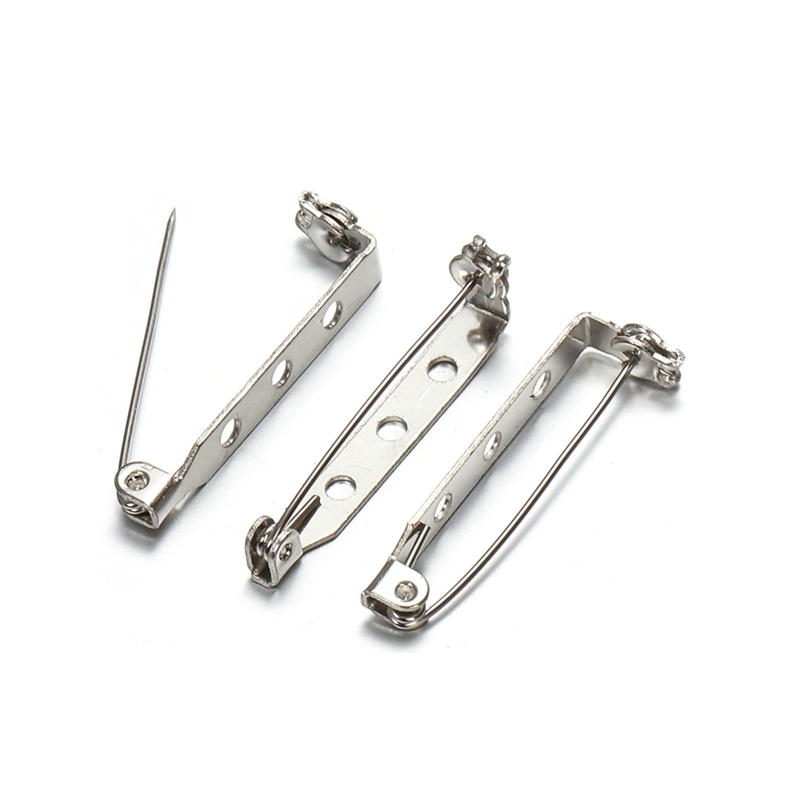 broches magnéticos,imperdibles, 50 Uds. Broches de Metal Broche Base 20/25/30/38mm Broche con Cierre Trasero Soporte for fabricación de Joyas Broche DIY(38mm)