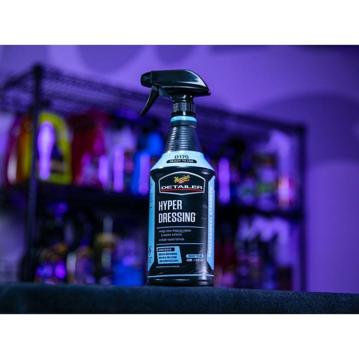Meguiar's Hyper Dressing DRTU17032 - Acabado de Alto Brillo para Goma, plástico y Vinilo en Interiores y Exteriores, 32 onzas