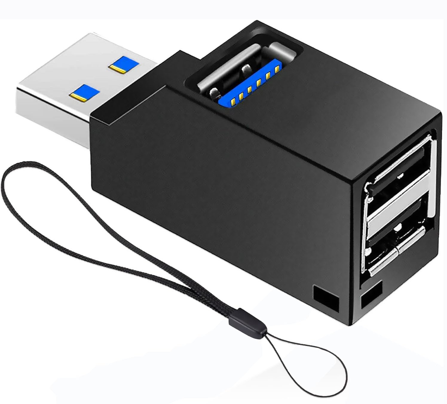 BIANTI USB Hub Splitter 3 Ports Super Speed 5Gbps Extender 3 0 A Adapter with Lanyard and Safety