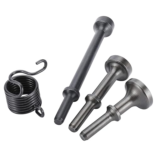 Juego de 4 brocas de martillo neumático para alisar, cincel neumático, accesorios para martillo de aire, vástago de 0.401 pulgadas (0.394 in) con