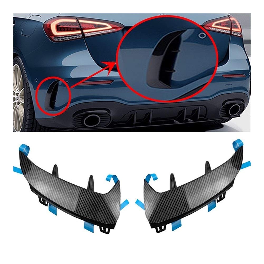 Wykończenie tylnego zderzaka z włókna węglowego Spoiler naklejki Canards, dla Mercedes-Benz, klasa A W177 A180 A200 A250 A35 2019+