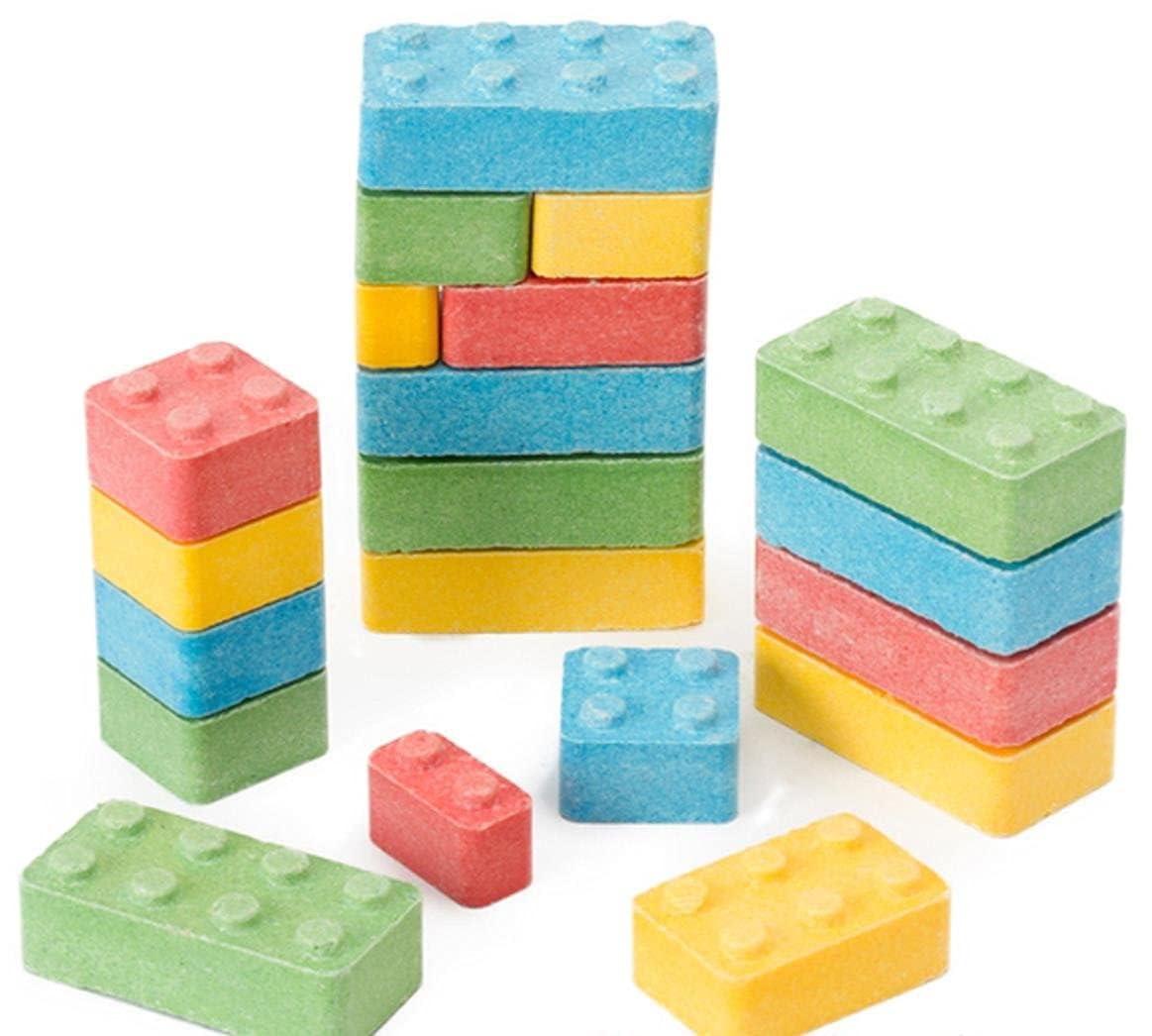 A Blend Above BUILDING Blox CANDY Blocks - 1 Pound Bag of Flavored Candy Blocks (Banana, Cherry, Lime, Blueberry)