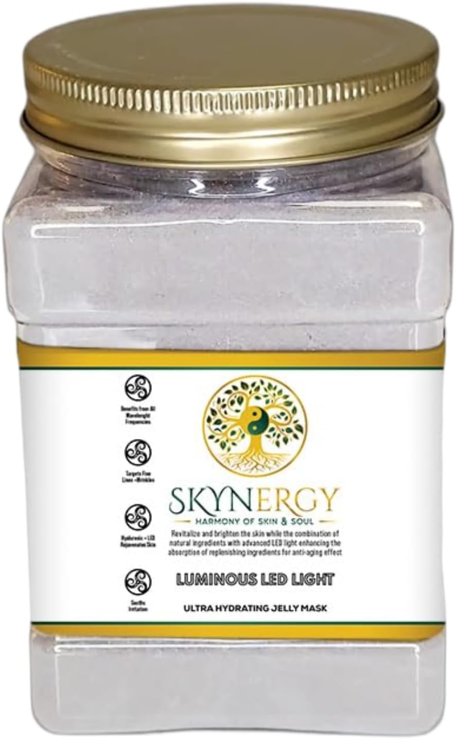 Luminous LED Light Jelly Mask -Professional Grade HydroGlo Jelly face Masks for facials professional Peel Off Face Mask for Skin Hydration,Radiance,Reduced Fine Lines,Pigmentation | 30 fl oz Luminous LED Light Jelly Mask -Professional Grade HydroGlo Jelly face Masks for facials professional Peel Off Face Mask for Skin Hydration,Radiance,Reduced Fine Lines,Pigmentation | 30 fl oz