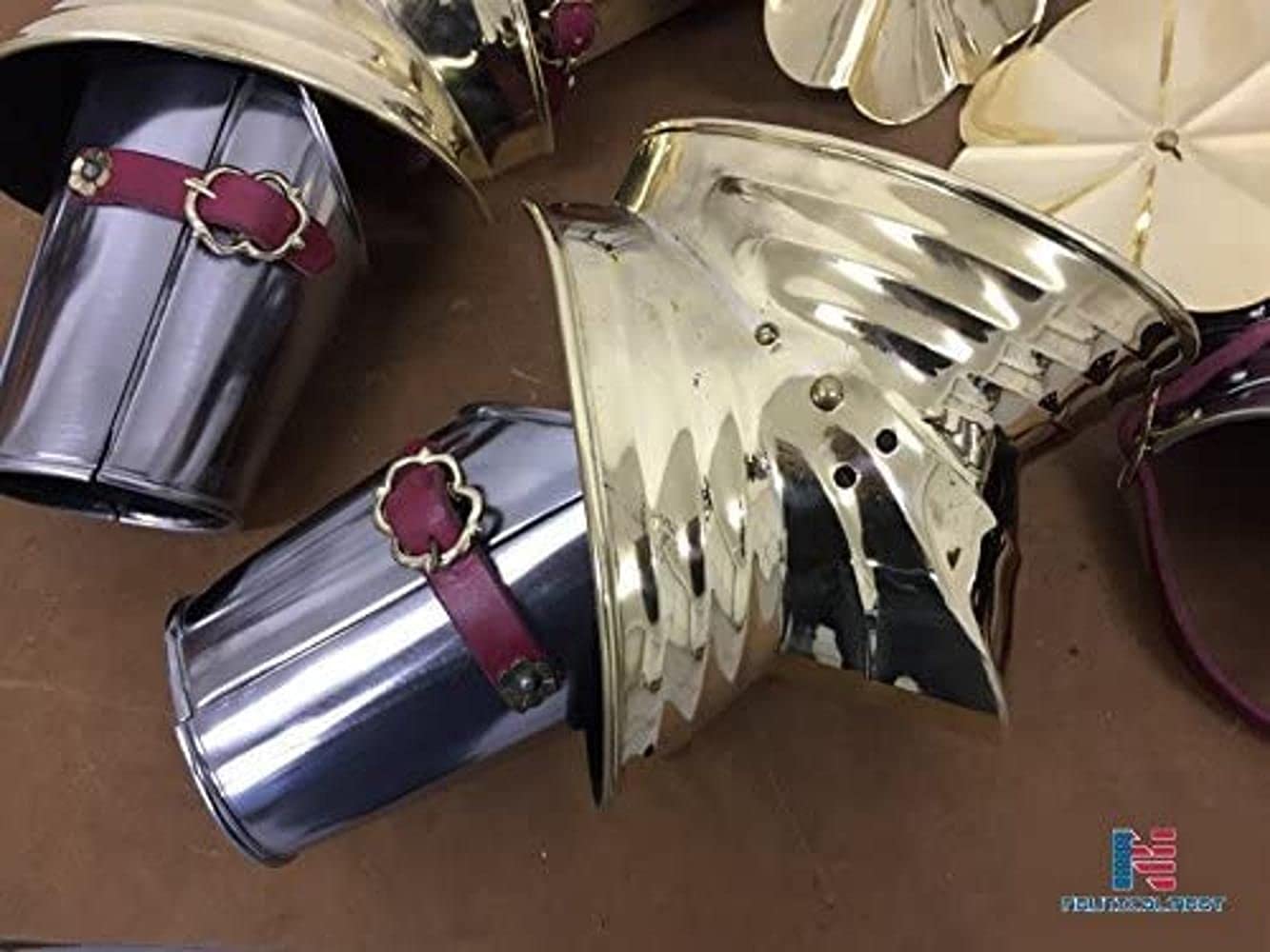 NauticalMart Medieval Gothic Armor Arm and Shoulder Set Steel or Brass Polishing