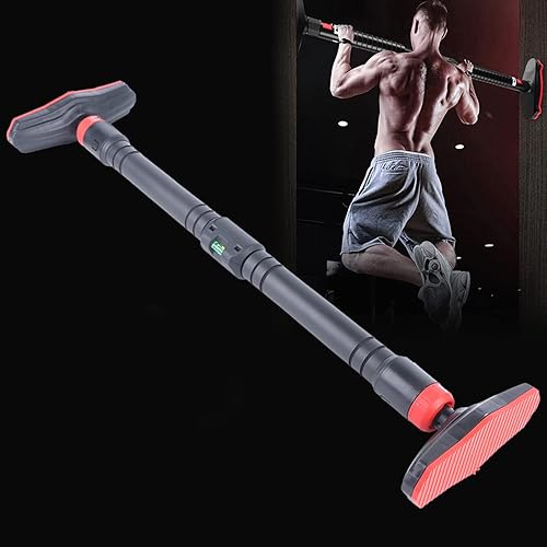 Barra de dominadas sin tornillos, barra de barbilla para puerta para ejercicio en casa, ancho de barra de dominadas de 27.5 a 35.4 pulgadas, tubo de