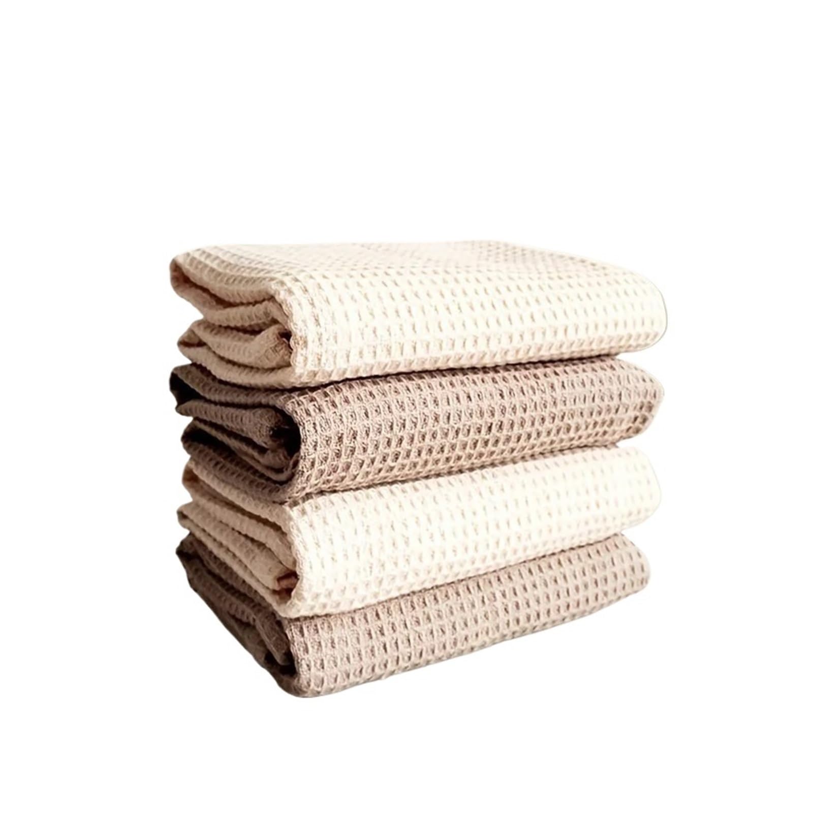 FGUJSUR Tea Towels 4Pcs Tea Towel Plain Fabric Kitchen(Color01)