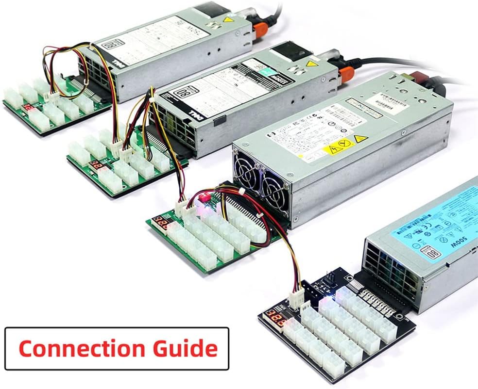 NFHK Flex Slot Server Power Board 14+10Pin to 16x6Pin Power Supply Board for CHIA ETH BTC Mining Miner