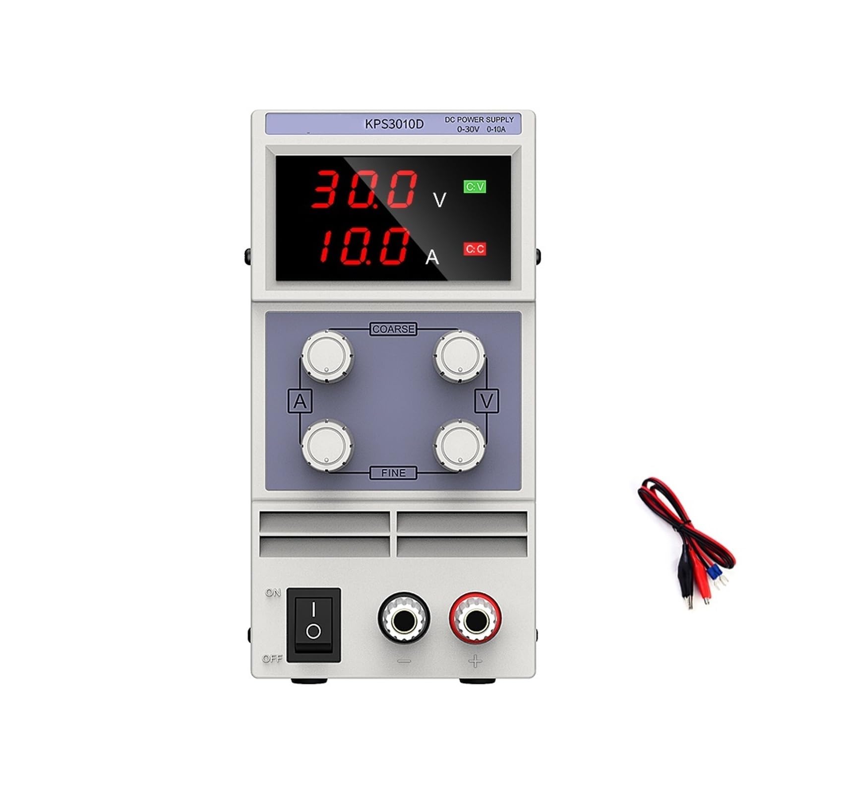 Fuente de alimentación conmutada, Fuente de alimentación CC de Laboratorio, regulador de Voltaje Regulable, estabilizador, conmutación, Fuente de Banco Variable, 30v, 10a CA(3 Digits 30V 10A)