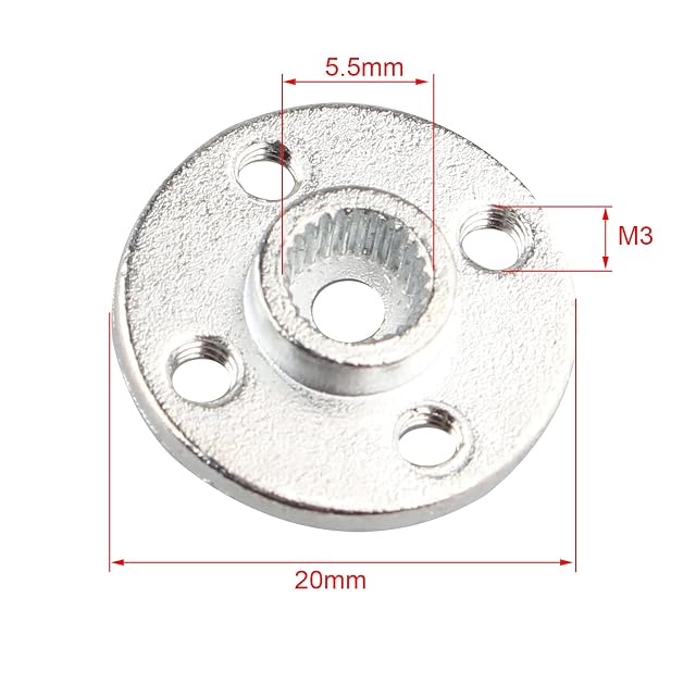 Foto 5 de 5 de HALJIA 6 Piezas Metal Servo Arm 25T Disco Matal Horns para RC Servos Robot de DIY