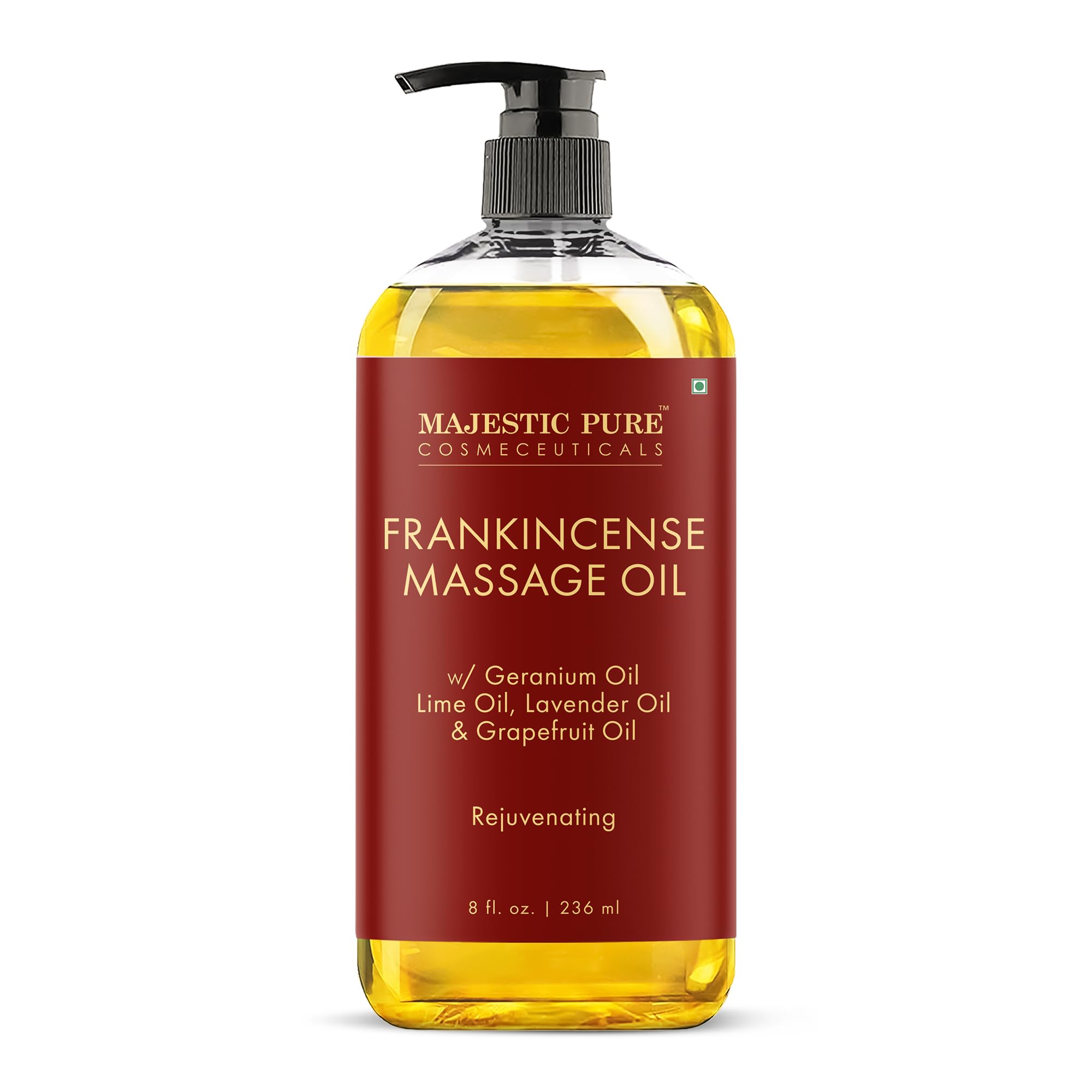 MAJESTIC PURE Frankincense Scar and Stretch Massage Oil for Massage Therapy - Refreshing, and Relaxing - Natural Oils with Frankincense Essential Oil - for All Skin Types - Men and Women - 8 fl oz