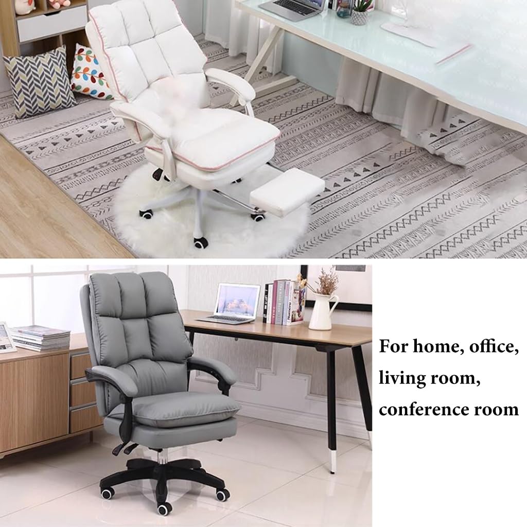 Sedia Da Ufficio Ergonomica Rosa In Pelle PU Regolabile In Altezza Poltrona Girevole Con Doppio Supporto Lombare 99327236