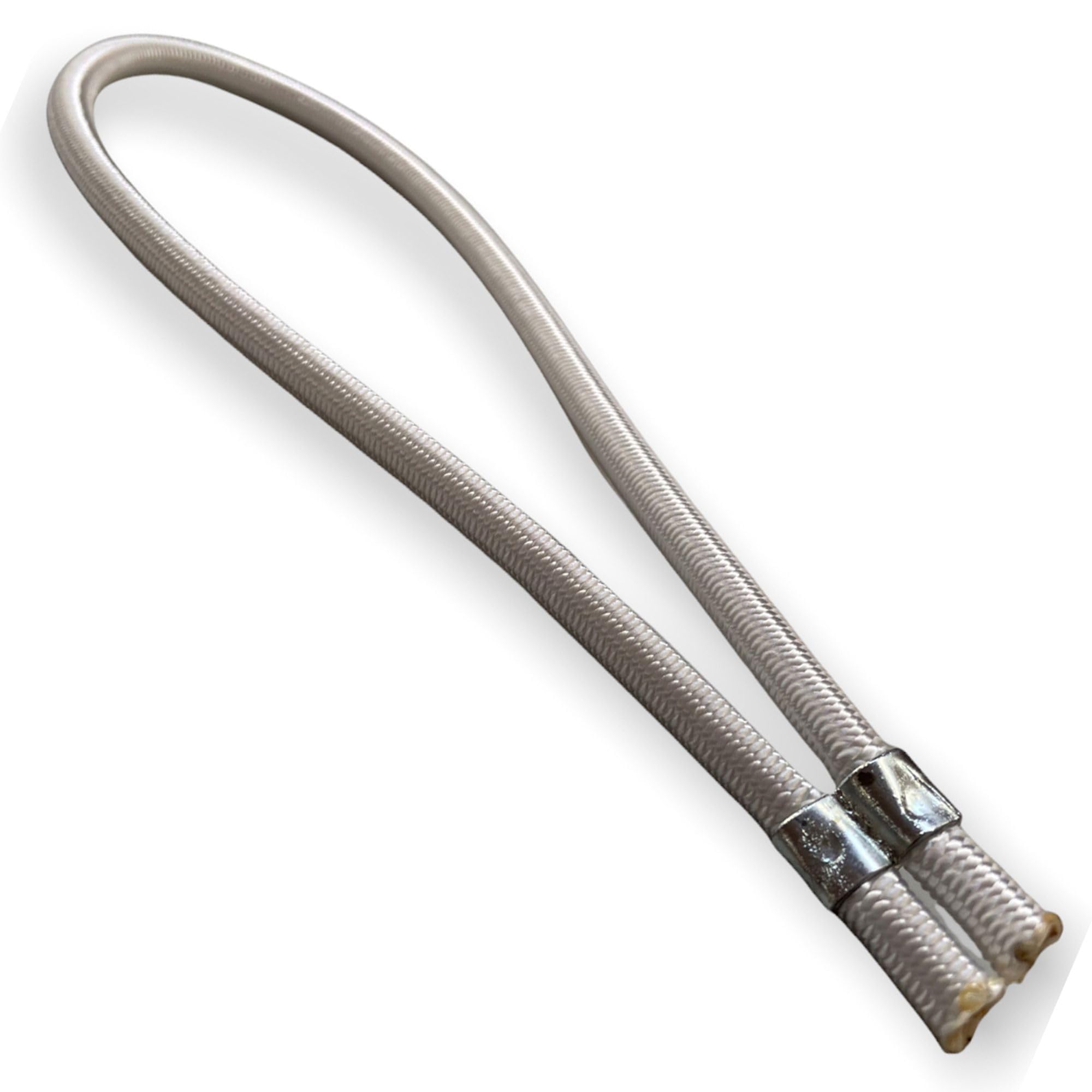 Teletoldo – Tensor elástico para cobertor de Piscina ● Pack de 30 Unidades ● Cuerda de Goma 8 mm con Grapa de Acero Inoxidable ● Blanco – Alta Resistencia Exterior