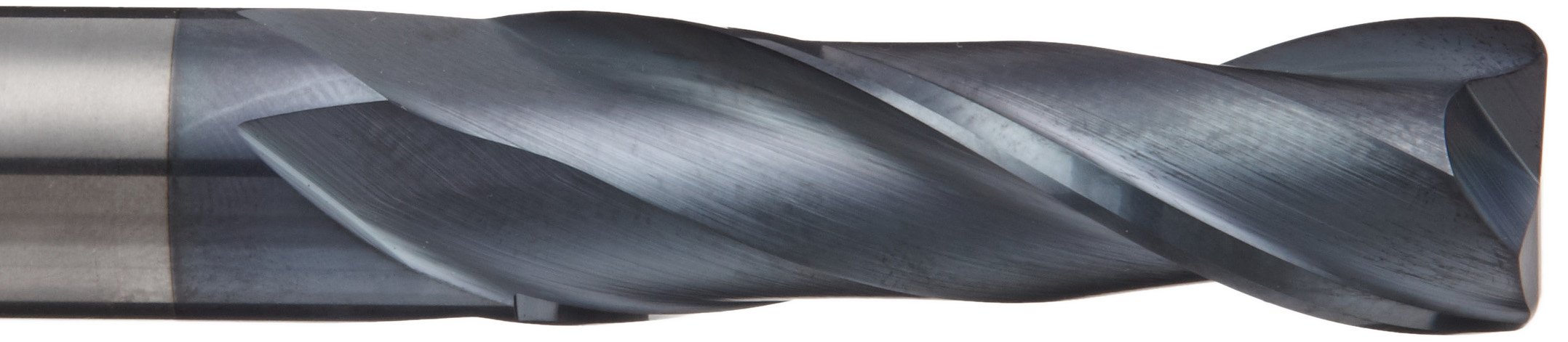 YG-1 EM818 Carbide Corner Radius End Mill, Long Reach, Metric, TIALN Multilayer Finish, 30 Deg Helix, 2 Flutes, 50mm Overall Length, 3mm Cutting Diameter, 6mm Shank Diameter, 0.3mm Corner Radius