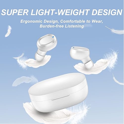 Miniatura 3 de Auriculares inalámbricos, auriculares Bluetooth 5.3, 30 horas de reproducción, estuche de carga inalámbrica y pantalla de alimentación LED, graves