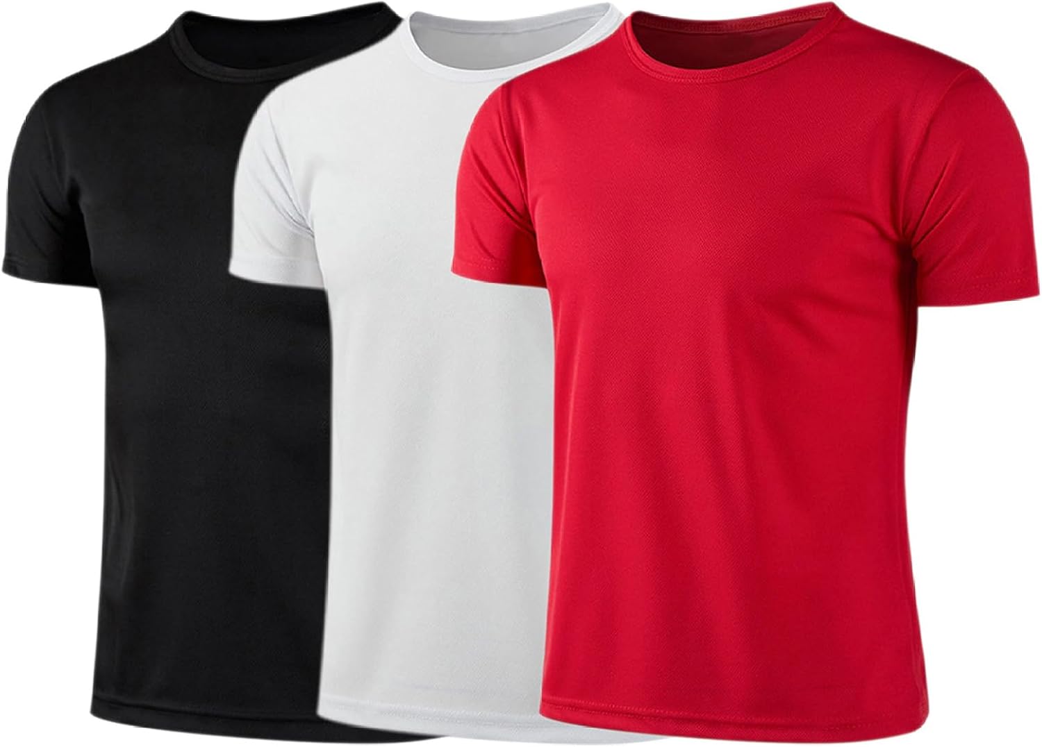 3Pcs Kids Boys Sport Shirts Tops Quick Dry Breathable Short Sleeve T-Shirt Gym Fitness Running Soccer Jersey Tops