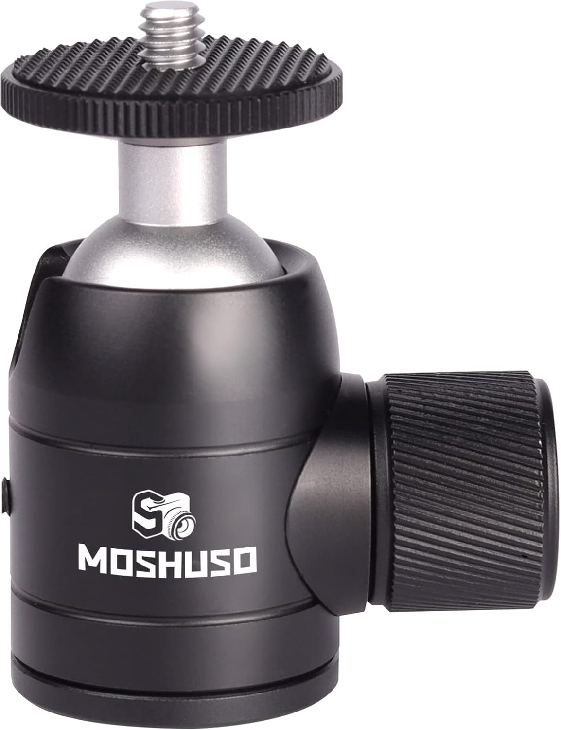 MOSHUSO Mini Ball Head Tripod Mount Head 360° Panoramic, with Top 1/4