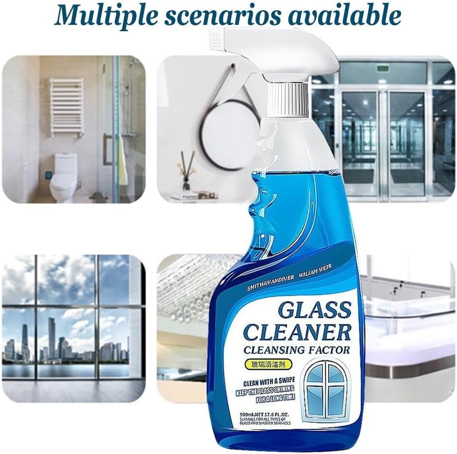 3x16.91Fl.0z Glass Cleaner - Multi-surface - Streak-free - Shines - Quick-drying