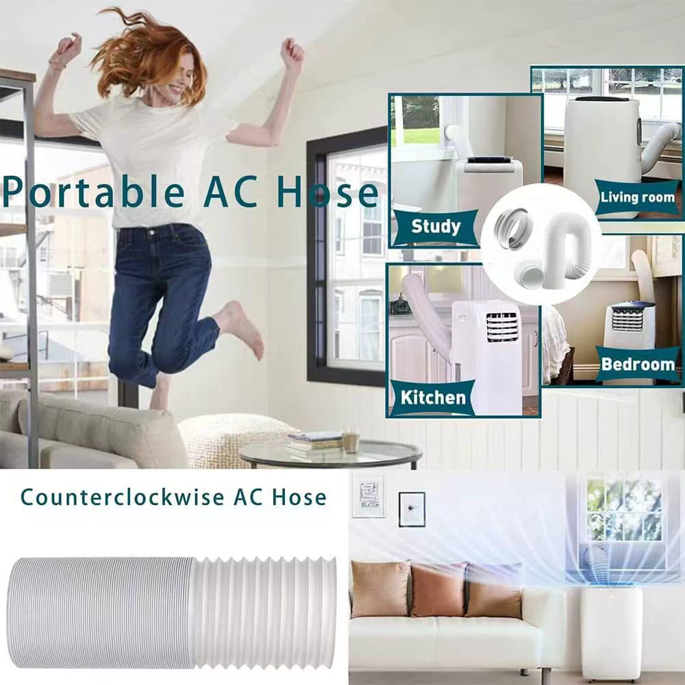 Klimaanlage Schlauch Verlängerung 200cm mit Adapter 130mm innen/150mm außen,Abluftschlauch Klimagerät,Klimaanlage Verlängerungsschlauch,Klima Abluftschlauch,Klimaschlauch für Klimaanlage