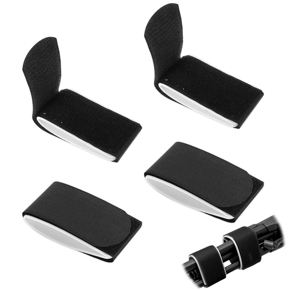 Correas de Esquí Ajustables, 4 Piezas Ski Straps, Bandas de Fijación para Esquís, Snowboard y Bastones