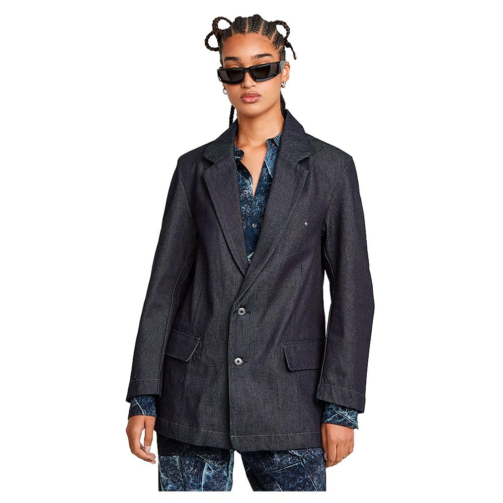 G-Star Women's Oversized Blazer , Blue (raw denim D26218-D956-001), L
