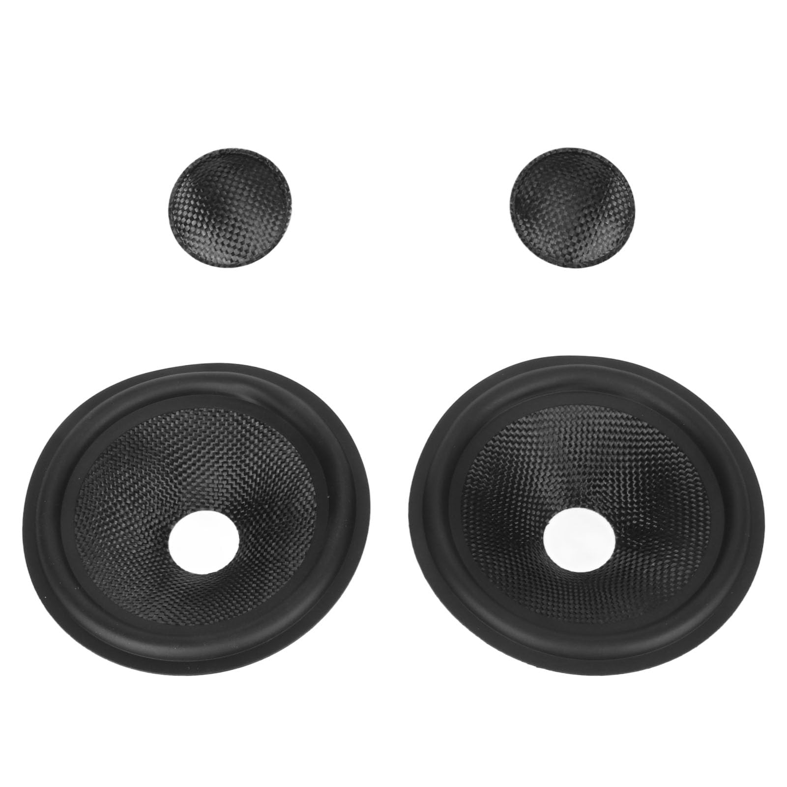 Denash Speaker Cone Drum Paper 1 Inch Subwoofer Cones with Rubber Surround for 5 Inch Speakers
