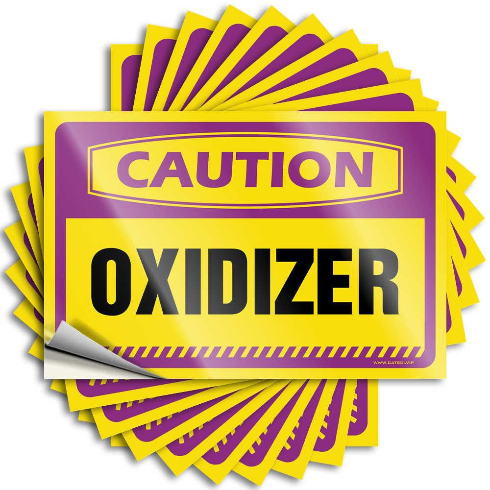 Sign Funny House for Car Vinyl Waterproof Sticky Back - Caution Oxidizer Water Bottle Stickers Teens(12X18CM-6Pcs)