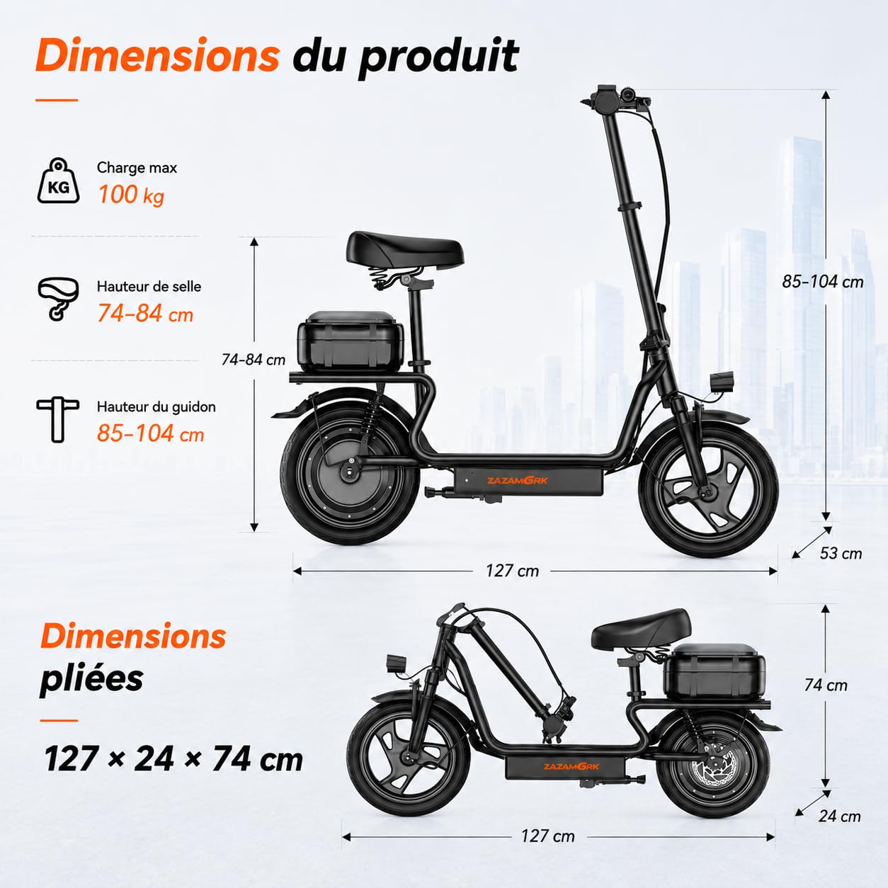 Cheevalry Electric Scooter for Adults Trottinette Electrique Adulte 250W Brushless Motor Trottinette électrique Tout Terrain 25km/h Pliable