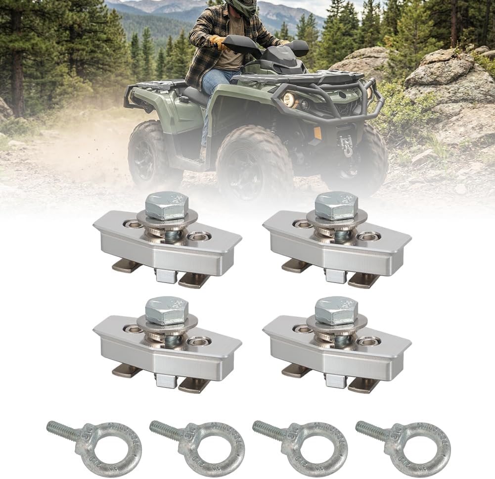 AUTOVIC ATV & UTV Tie Down Anchor Kit Anchor Accessories 3/8-16 for Can-Am Sea-Doo Ski-Doo 4 Set