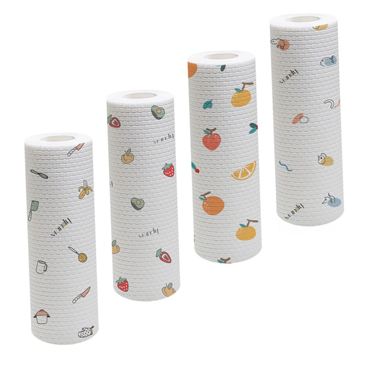 POPETPOP 4rotoli Strofinacci USA e Getta Biodegradabili Pulizia Cucina e Finestre Flessibili e Resistenti per Mobili e Banconi