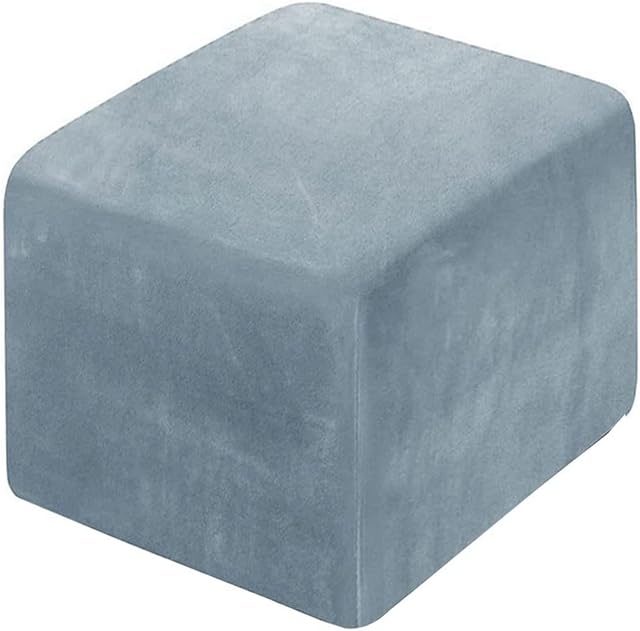 Square Velvet Ottoman Cover, Square Foot Stool Cover, Stretch Footstool Slipcover, Luxury Velvet Pouffe Cover For Living Room Storage Stool Protector Cover Washable,A,50 * 50CM