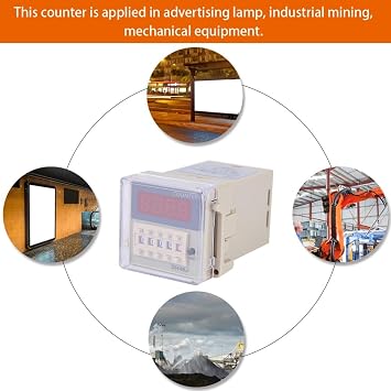 DH48S-S Digital Time Counter Relay 110V AC - 0.1s-99H Cycle Control with LED Display for Industrial Equipment