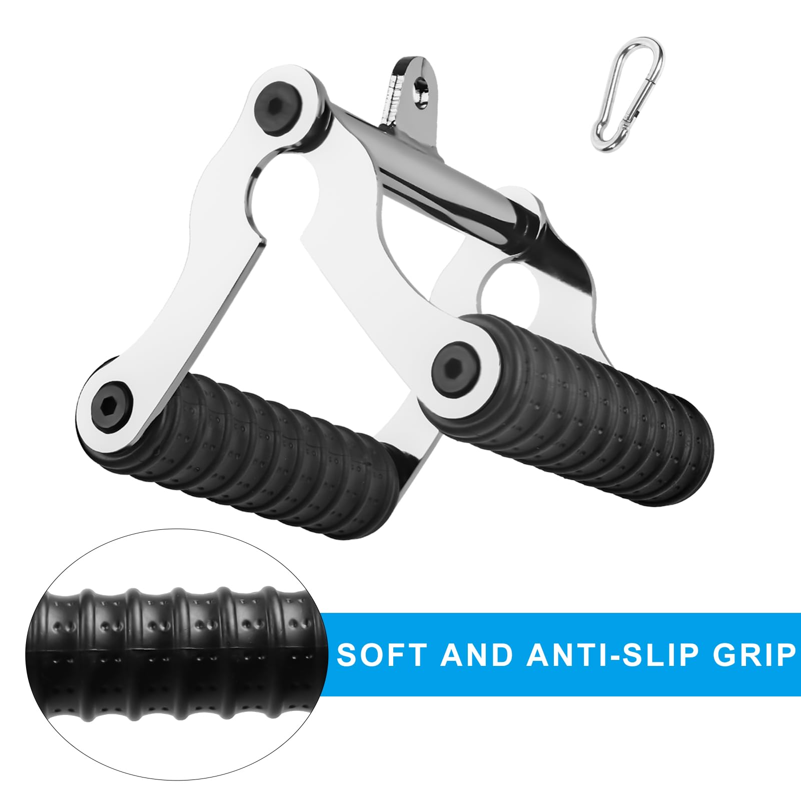 T Bar Row, Maniglia T Bar Bilanciere Landmine per Casa 2 in 1 T Bar Row Attachment per Carrucola Lat Machine T Bar Row Handle Landmine Home Gym Allenamento Muscolare