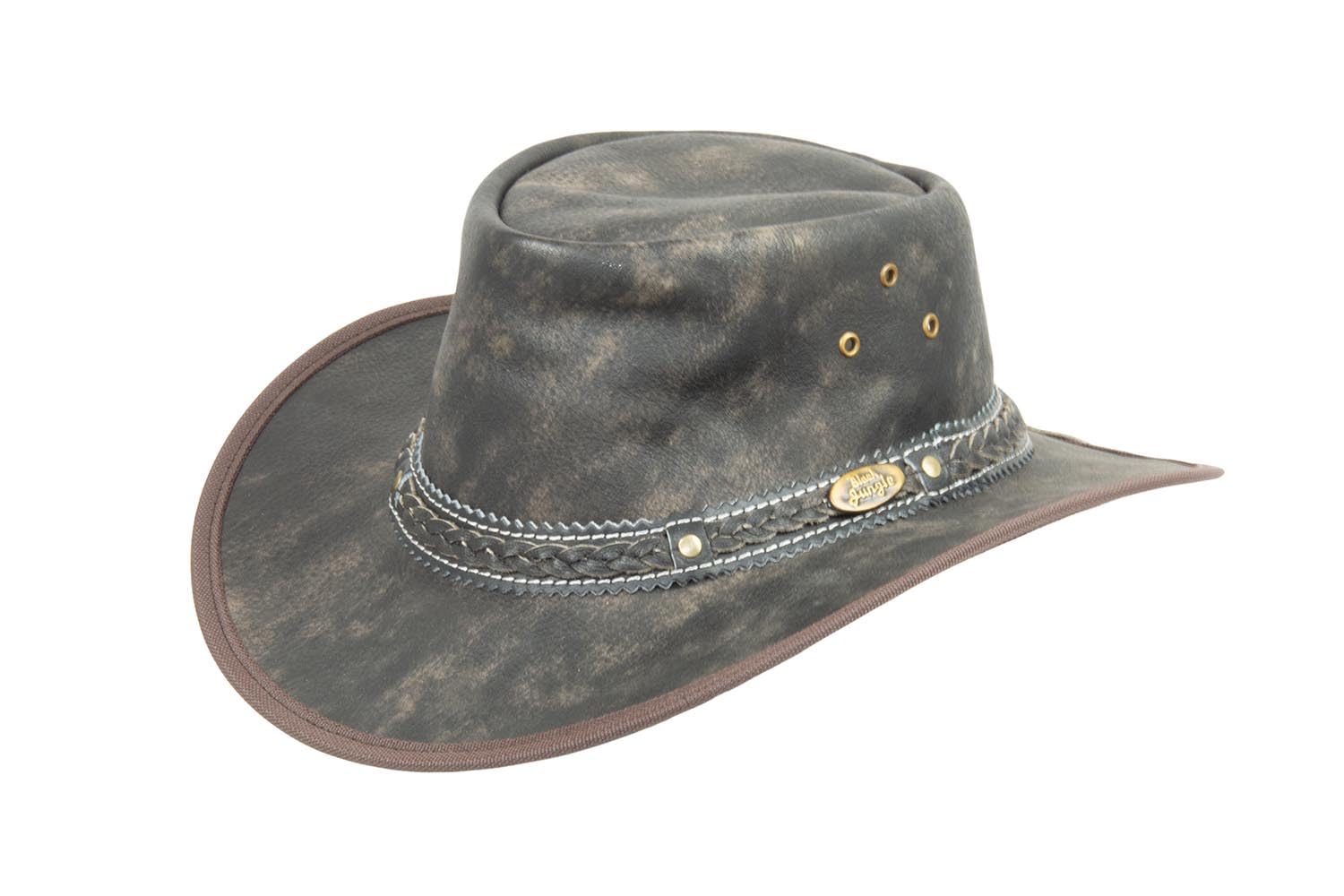 Black Jungle STONEBROOK - Sombrero de piel, marrón, XL