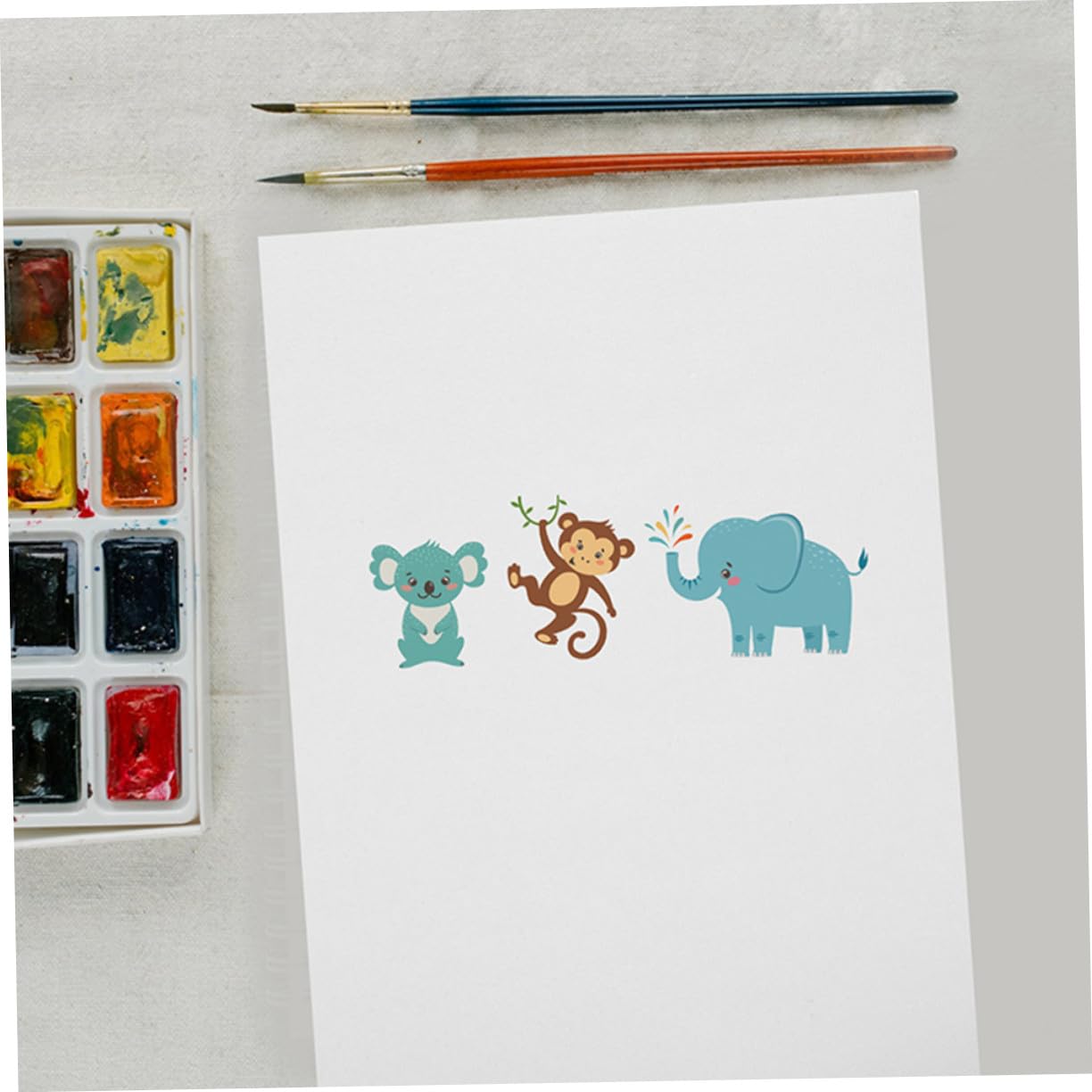 SAFIGLE Aquarellpapier Weißes Papier 100 Blatt 160g für Kinder und Künstler Dickes Zeichenpapier für Graffiti und Heimgebrauch