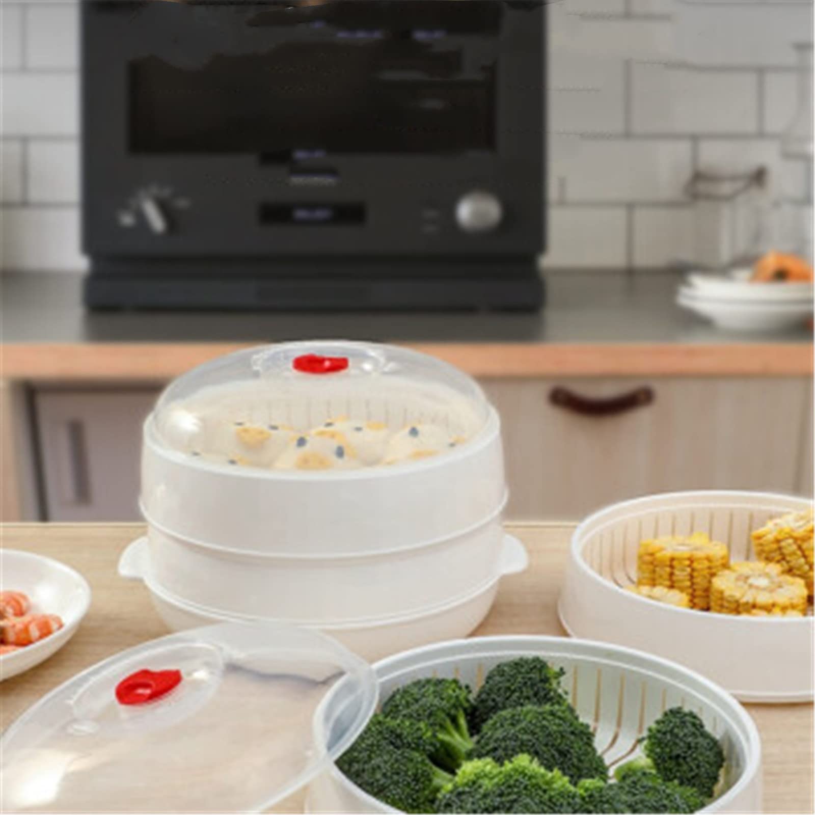 Amazon｜電子レンジ蒸し器,電子レンジ炊飯器、 オーブン専用スチーマー 