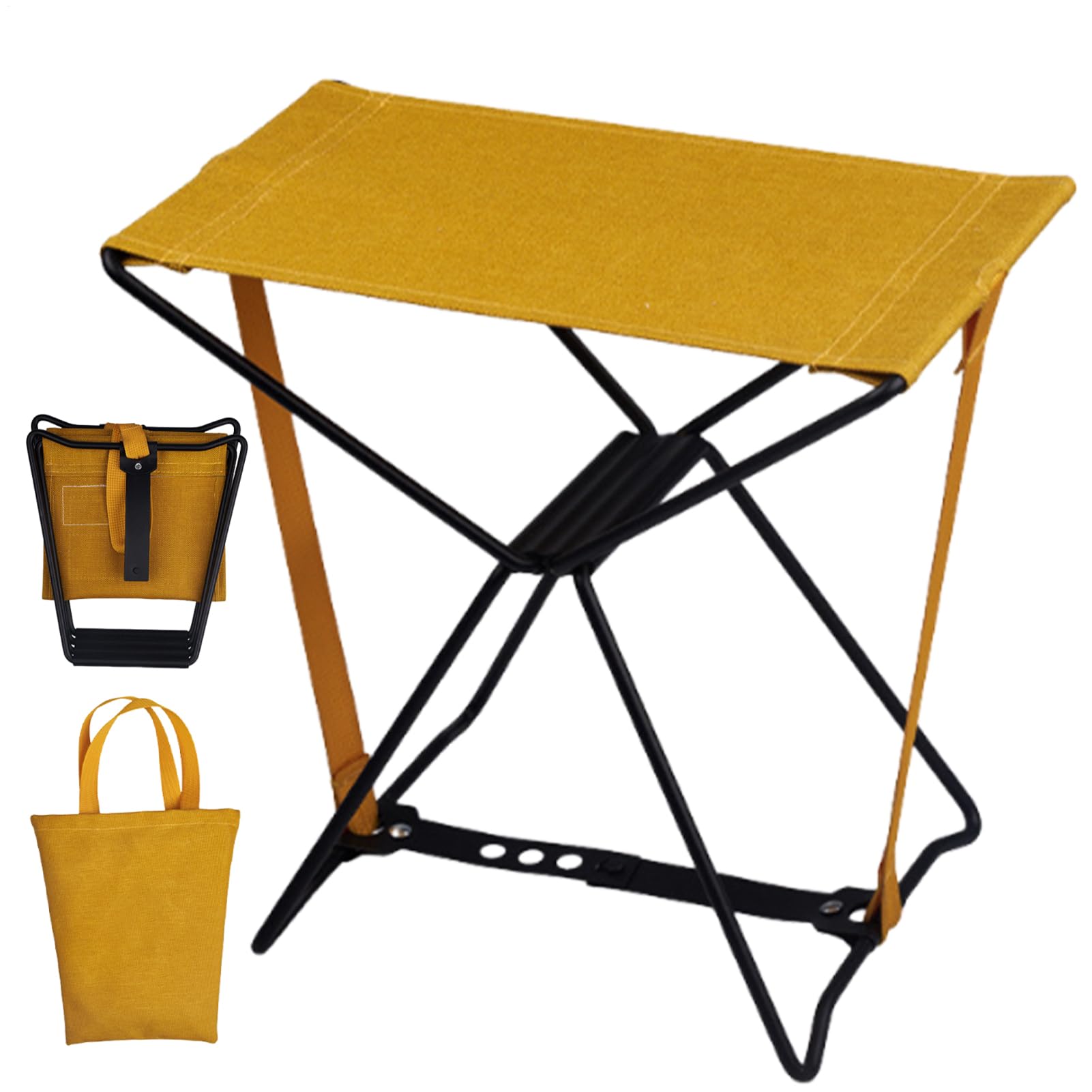 Sgabello Pieghevole Compatto | Sgabelli Pieghevoli Portatili per Adulti per Attività all'Aperto, Backpacking, Pesca, Viaggi, Vacanze, Spiaggia, Piscina, ,