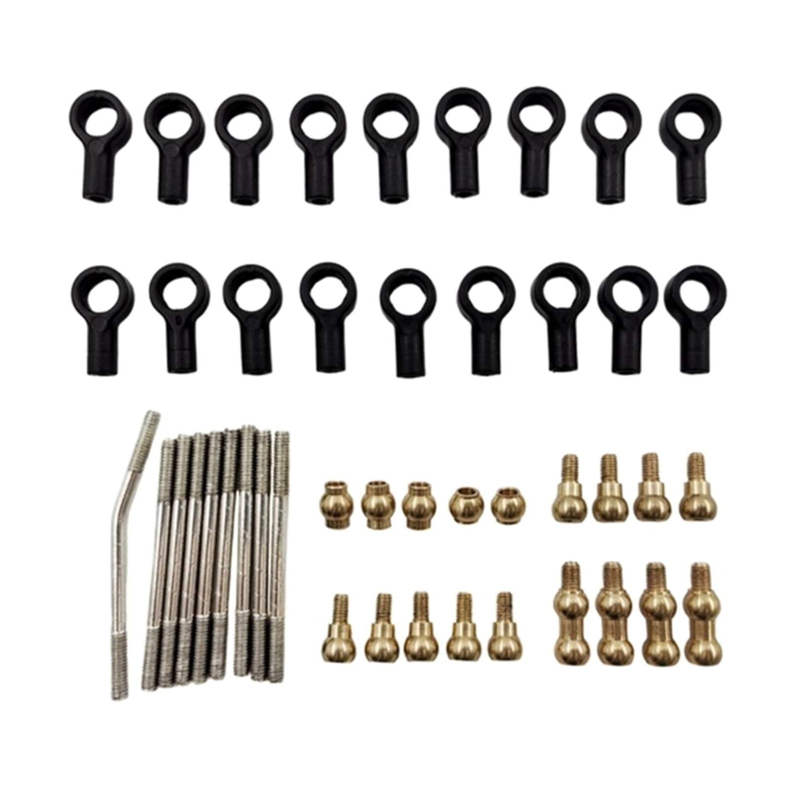 HH-MOXING, 1 Set Metal Connection Pull Rod and Ball Link Head Kit for WPL C34 C34K C34KM 1/16 4WD 2.4G Buggy Crawler RC Model Car Parts