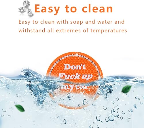 Miniatura 3 de Ziciner Paquete de 2 posavasos brillantes para automóvil y 1 funda para botón de inicio y parada, almohadilla de goma suave con diamantes de