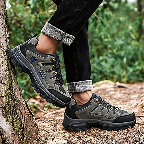 hongrenamz Men's Trekking Shoes Waterproof Walking Shoes Low Rise Hiking Boots Trail Running Cycling Mountaineering2
