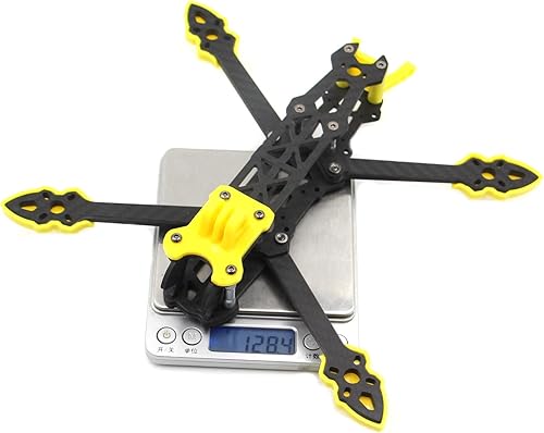 Miniatura 3 de HUIOP Mark4 5 pulgadas FPV Marco de fibra de carbono 8.858 in distancia entre ejes 0.197 in brazo Freestyle Marco de largo alcance para Quadcopter
