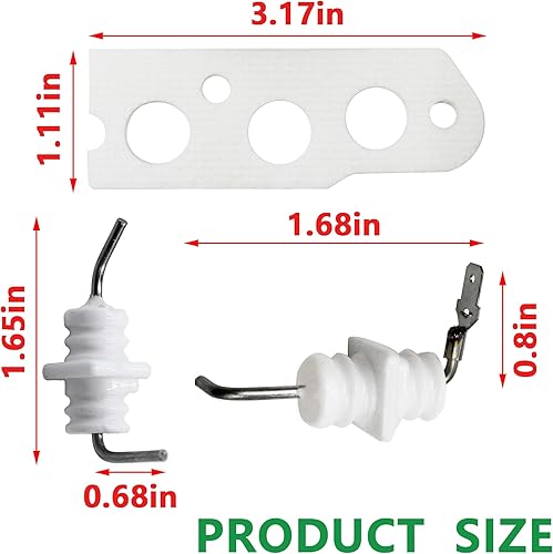 Miniatura 2 de Kit de electrodos de varilla de llama para calentadores de agua Rinnai sin tanque R75 y R94 para reemplazo de calentador de agua Rinnai (juego de 1)