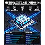 GMKtec Mini PC Intel N150 (Turbo 3.6GHz) 16GB DDR4 1TB PCIe M.2 NVMe SSD, Desktop Computer 4K Dual HDMI Display/4x USB3.2/WiFi 6/BT5.2/RJ45 Ethernet Nucbox G3 Plus - Image 2